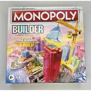 HASBRO MONOPOLY Builder Board Game for Kids/Adults Kids 8+, 2-4 Players, SEALED